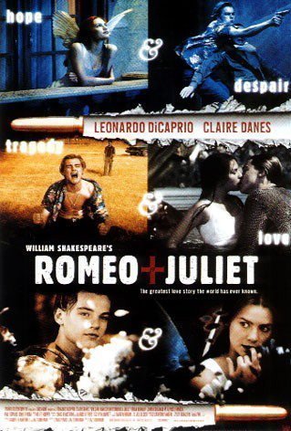 Póster Grande de Papel Clásico de Película 'Romeo and Juliet' - Mide 100 x 70 cm aproximadamente