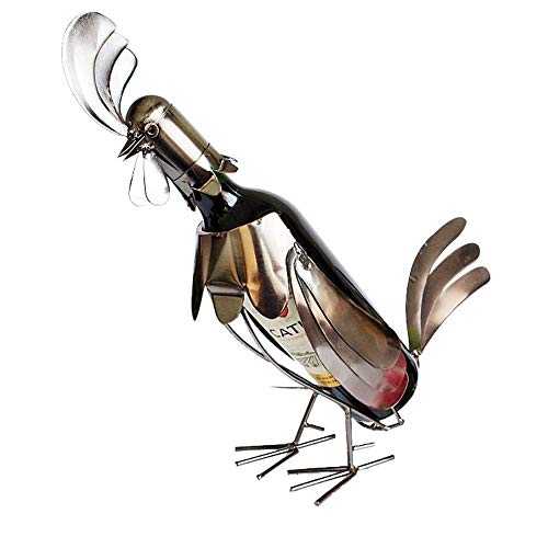 Pull Cock Styling Vino Estante Vino Estante Vino Estante Muebles Adornos Decoración Hierro Estante Vino Titular de Botella de Vino Contenedor de Vino Decoración para el Hogar Irona Artesanía Regalo Ar