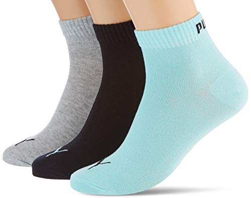 PUMA Quarter Plain Socks Calcetines de cuarto, Cristal Azul, 43-46 Unisex Adulto