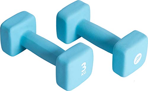 Pure 2 Improve Neoprene Dumbbells Mancuernas, Unisex Adulto, Azul, 3 kg