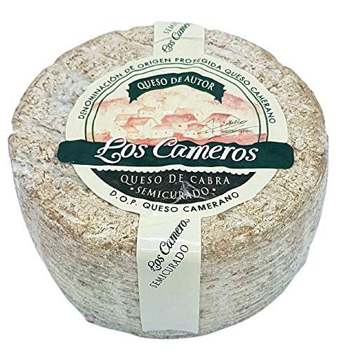 Queso de Cabra Los Cameros - Queso SemiCurado de Cabra - Peso Aproximado 800 gramos - Denominación de Origen Camerano - Queso elaborado con leche de cabra - Queso de la Rioja