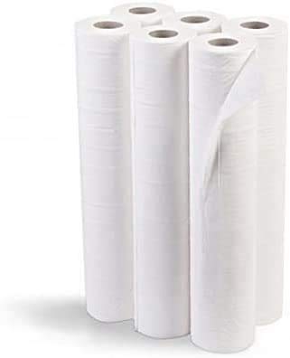 Rollo de papel camilla 75m | (Precortado 40 cm) 6 Unidades (1.5 kg por unidad) ECO blanco