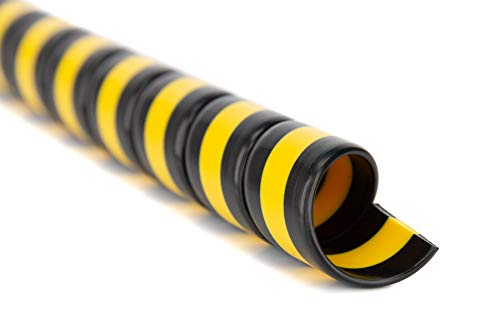 Safeplast - Espiral de protección para manguera (32 mm de diámetro, 5 m), color negro y amarillo