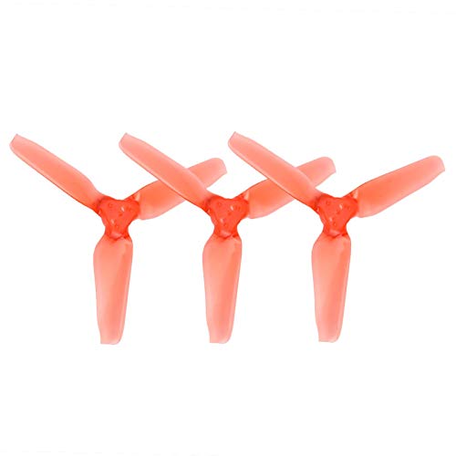 SALUTUYA 3 Colores 3 Pulgadas Durable Emax Avan Mini RC Drone RC Drone Propeller Blades para Babyhawk(Transparent Red)