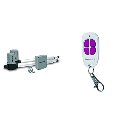 SCS Sentinel SCS1 Standard - Kit de motorización para puerta oscilante, 24 V + Sentinel-Mando a distancia para puerta de garaje 4 canales, color fucsia