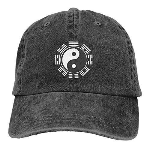 shenguang Tai Chi Yin Yang Zen Taoísmo Gorras de béisbol Ajustables Sombreros de Mezclilla Sombrero de Vaquero Retro Gorra para Hombres Mujeres Deporte al Aire Libre
