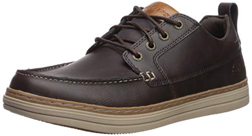 Skechers Heston-sendo, Mocasines Hombre, Negro Choc Black Leather, 40 EU