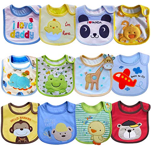 SLOSH 12 Baberos Impermeables Bebe Recien Nacido Niño Niñas Unisex