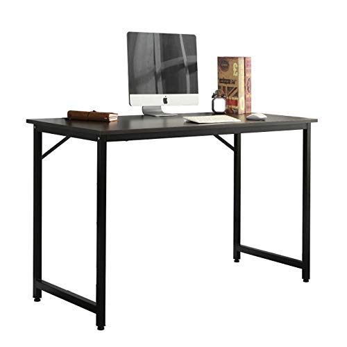 sogesfurniture Escritorio para Ordenador Moderno Mesa de Computadora Escritorio de Oficina Mesa de Trabajo Mesa de Estudio de Madera y Acero, 100x50x75cm, WK-JJ100-BK-BH