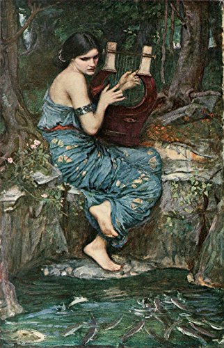 Spiffing Prints John William Waterhouse - The Charmer - Small - Archival Matte - Black Frame