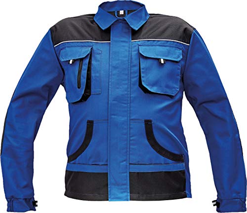 Stenso Des-Emerton - Chaqueta de Trabajo Multiusos para Hombre - Codos Reforzados - Azul Real - 58