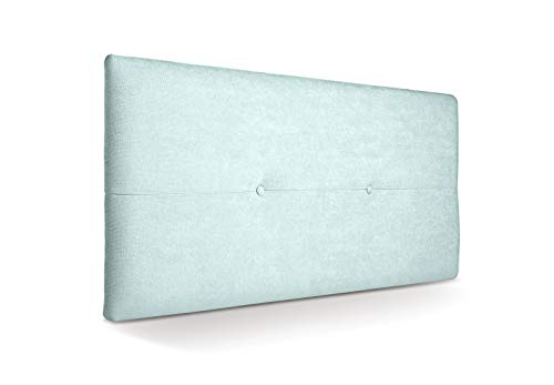 SUENOSZZZ - Cabecero de Madera Jazmin, tapizado Acolchado, en Tela Rio16 Color Verde Agua Cabeceros Madera para Dormitorio | Cama Matrimonio | Cama Juvenil | Camas de 105 cm, 90 cm, 80 cm