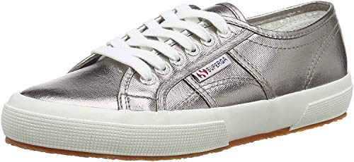 Superga - Zapatillas de deporte de tela para mujer, color Gris, talla 38