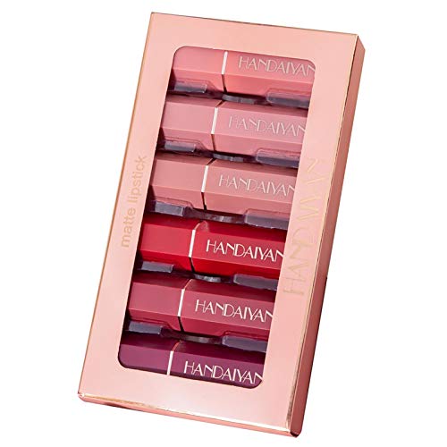 Swide Juego de lápiz Labial Mate de 6 Colores Caja de Regalo de Maquillaje de lápiz Labial Antiadherente Resistente al Agua de Larga duración para Principiantes y Profesionales Everywhere