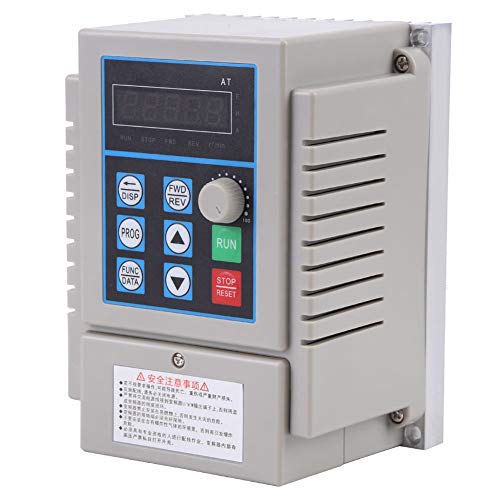 Tangxi AC220V 0,75KW Inversor VFD monofásico, Inversor Controlador de Velocidad VFD de variador de frecuencia Variable Universal de 0,75 kW, Entrada monofásica/Salida trifásica