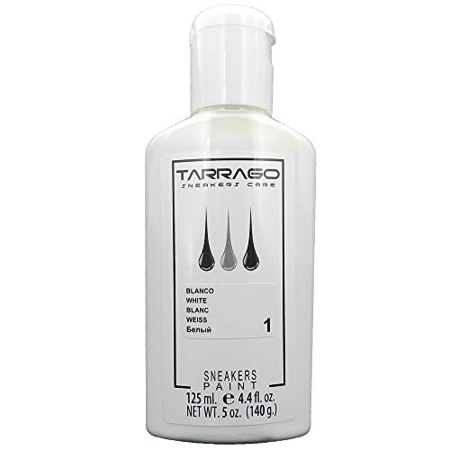 Tarrago | Sneakers Paint 125 ml | Colores Base | Pintura para Sneakers y Zapatillas de Cuero, Cuero Sintético y Lona (Blanco 01)