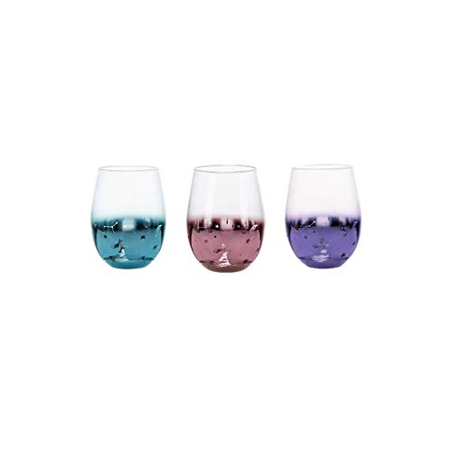 Teri Copas de Vino, cóctel Gafas, Taza de la Leche, Alto Highball Vasos de Agua Potable, Cerveza, vajilla (Color : Pack of 3, tamaño : A)