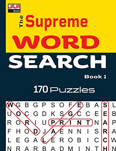 The Supreme WORD SEARCH Puzzle Book 2 (170 Brain Exercise in Large Print Series: Word Search for Seniors)