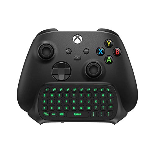 TiMOVO Teclado Inalámbrico para Xbox Series X/S / Xbox One / Xbox One S / Xbox One Elite, Teclado Juego con Receptor 2,4G Puerto Audio Retroiluminación para Mecanografía Conexión Auriculares, Negro