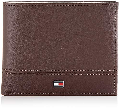 Tommy Hilfiger - Th Essential Mini Cc Wallet, Carteras Hombre, Marrón (Testa Di Moro), 1x1x1 cm (W x H L)