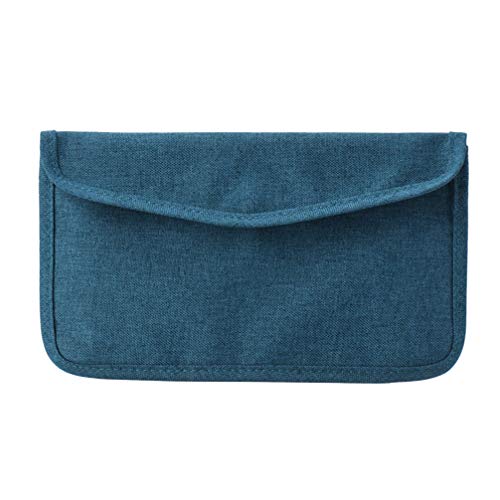 TOYANDONA Mini Bolsa de Almacenamiento Cara Boca Cubierta Titular Estuche Bolsa de Lápices Bolsa Estacionaria Monedero Bolsa de Cosméticos Portátil para Viajes Al Aire Libre Tamaño L Azul