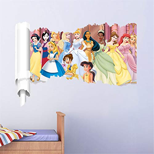 ufengke Pegatinas De Pared Princesa Vinilos Adhesivos Pared 3D para Dormitorio Habitación Infantiles Bebés