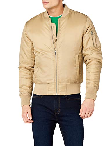 Urban Classics Basic Bomber Jacket Chaqueta, Beige (Beige 3), M para Hombre