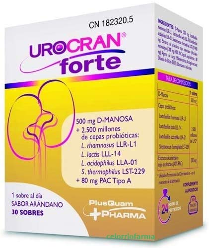 Urocran Forte |Para el tracto urinario|.- 30 sobres.