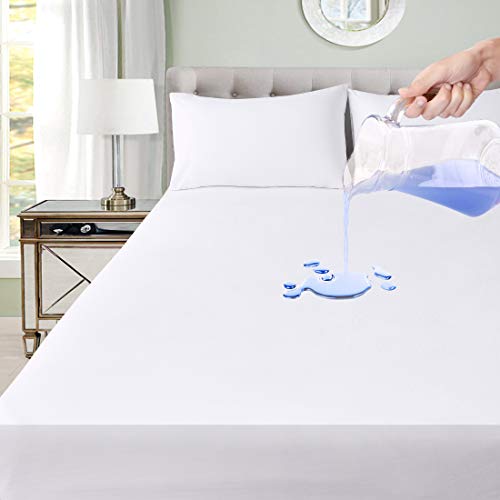 Utopia Bedding Funda de colchón Impermeable con Cremallera - Altura del colchón 15-25 cm - Protección contra líquidos, Insectos y ácaros del Polvo (180 x 200 x 20 cm)