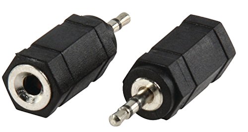 Valueline AC-018 - Adaptador de audio Estereo Jack 3.5mm Hembra a Jack 2.5mm Macho (Negro)