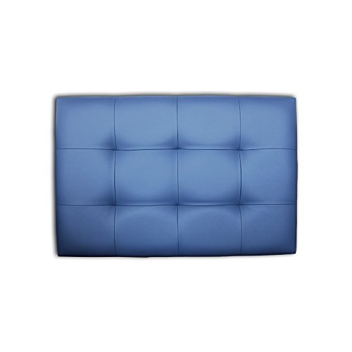 Ventadecolchones - Cabecero de Cama Tapizado Acolchado de Dormitorio en Polipiel con capitoné Modelo Tablet Azul Marino y Medidas 136 x 70 cm para Camas de 120 ó 135