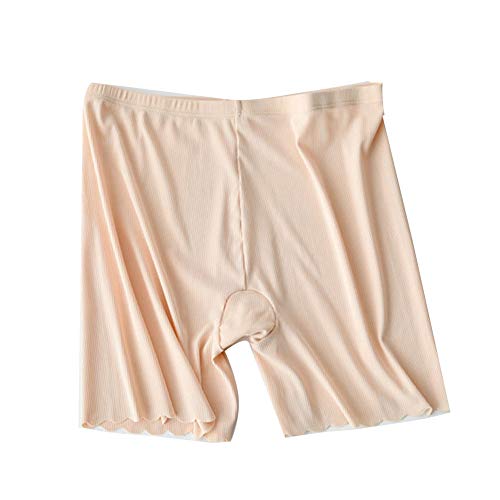 Verano Pantalón Leggings Cortos Pantalones de Seguridad Mujer - Elásticos Suave Cómoda Nude Peso 72-110kg