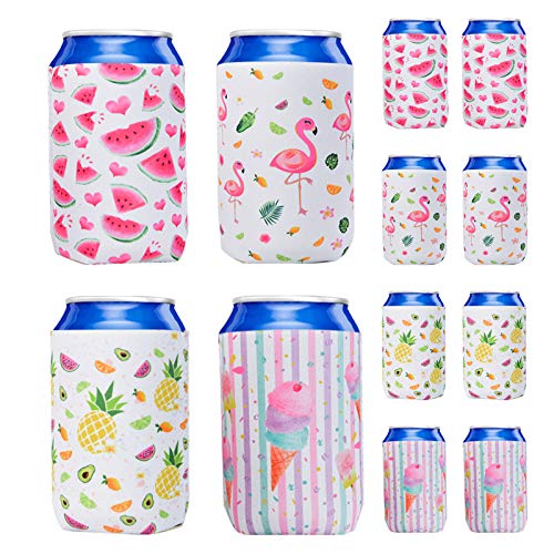 WERNNSAI Puede Refrigerador Manga - Juego de 12 Neopreno Enfriador de latas Cerveza Refresco soda coolies para bodas despedidas de soltera cumpleaños