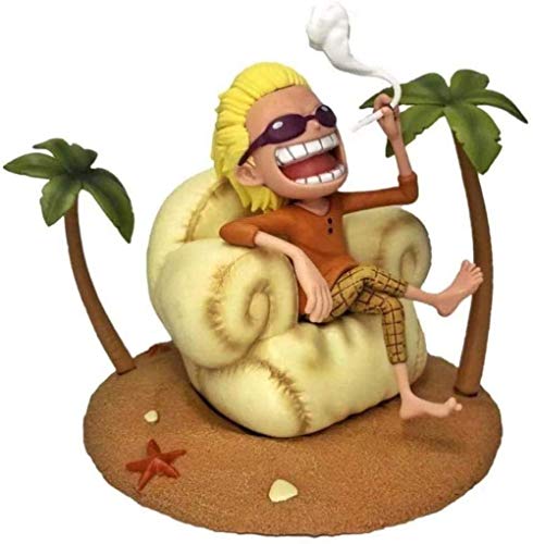 XYBHD Sofa One Piece Holiday Little Don Quijote Doflamingo 14cm Figura Decorativa en Caja