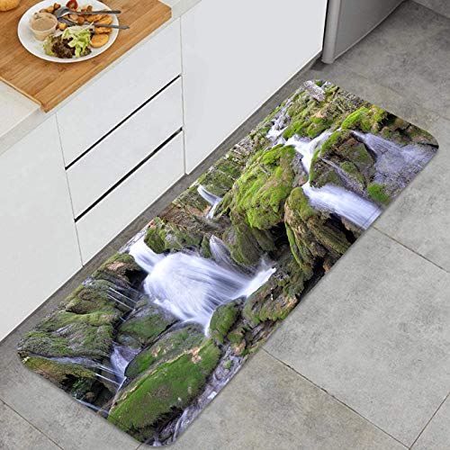 YANAIX Alfombra Cocina,Cascada de Toberia Vasco,para Piso hogar Oficina Fregadero lavandería súper Absorbente Antideslizante