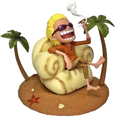 YDDM Sofá One Piece Holiday Little Don Quijote Doflamingo 14cm Figura Decorativa en Caja