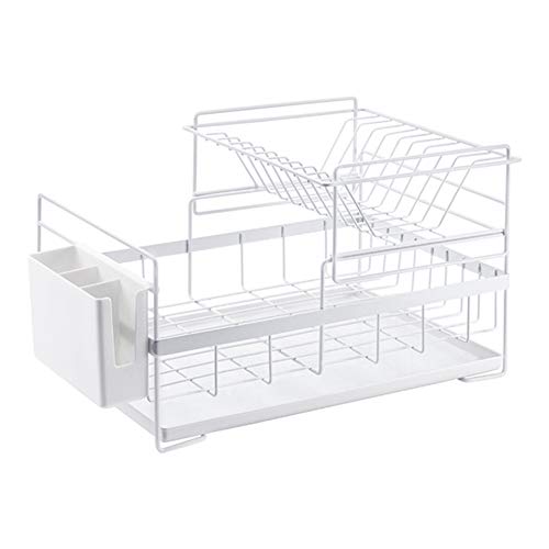 Yuzhijie Artículos para el hogar utensilios de cocina escurridor desmontable encimera fregadero vajilla palillos cuchara organizador de almacenamiento, color blanco