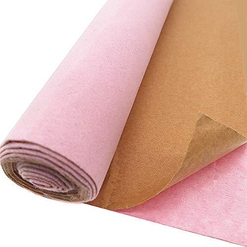 ZAIONE Rollo de papel de contacto autoadhesivo de terciopelo de 45 cm de ancho, para cajones de joyería, tela no tejida, manualidades, decoración de fondo (rosa)