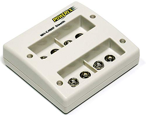 - Powerex Mh-C490F - Cargador Microprocesador, Específico Para Baterías Recargables De Nimh Del Tipo 9V