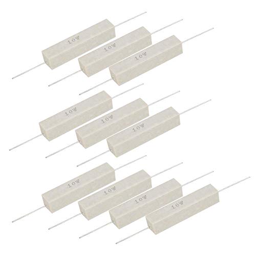 10pcs 10W Resistencia de cemento ± 5% Componente electrónico de resistencia de potencia de alta precisión(3.3R)