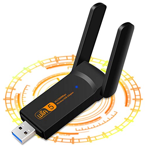 1900Mbps Adaptador WiFi USB, Receptor WiFi Inalámbrico con Doble Banda AC1900, Soporte de 5Ghz 1300Mbps 2.4Ghz 600Mbps, USB 3.0 Dongle para PC/Desktop/Laptop Windows10 /8.1/8 /7 /XP Mac 10.5-10.15