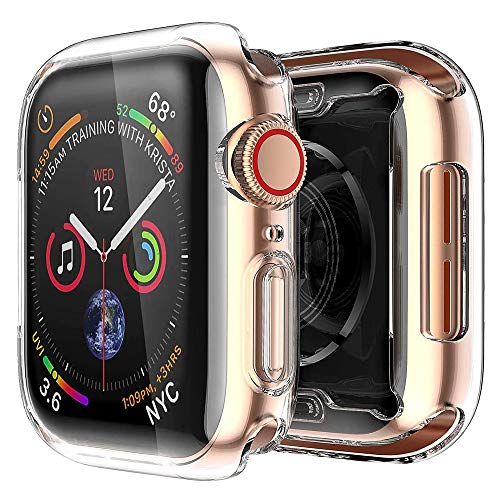 [2 pack] Funda Apple Watch 44mm Series SE 6 5 4, Protector Pantalla iWatch case Protección Completo Anti-Rasguños Ultra Transparente Funda Suave TPU, para Nueva Apple Watch Series SE 6 5 4 44mm