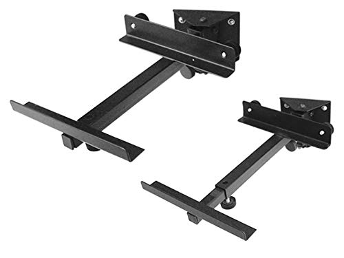 2 piezas (1 par) Altavoces Soporte de pared negro - carga de hasta 15 kg - Soporte de altavoz para altavoces de cine en casa - inclinación giratorio e inclinable - montaje en pared Modelo: BH2B