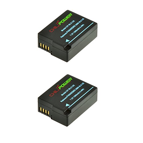 2 x Chili Power DMW-BLC12, DMW-BLC12E de, DMW-BLD12, DMW-BLC12PP de batería Recargable (1300 mAh) para Panasonic Lumix DMC-FZ200, DMC-G5, DMC-G6, DMC-ZR1 DMC-G6 K, GH2