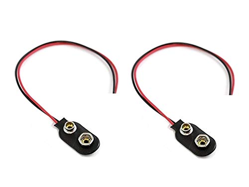 2X Conector Soporte para Pila de 9V Clip de batería