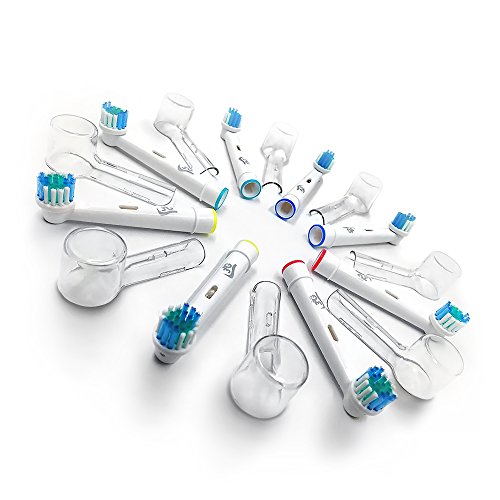 3AG - 8 cabezales de repuesto Precision Clean + 8 fundas de protección higiénicas, compatibles con cepillo de dientes eléctrico Oral-B Sensitive, Professional Care, Vitality, etc