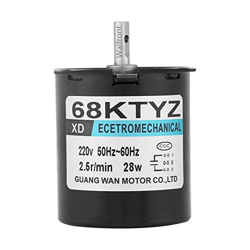 68KTYZ AC 220V 28W Motor síncrono de imán permanente ajustable eléctrico pequeño de baja velocidad CW / CCW 2.5 / 20/30/110 RMP Tipo de poste de garra de alto par para asador giratorio