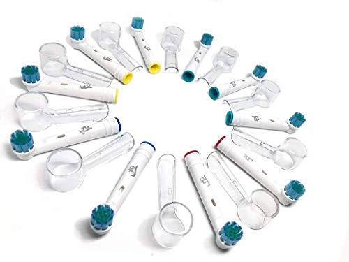 8 Sensitive Cabezal de Recambio Oral-B compatibles 3AG + 8 protección higiénica para cepillo de dientes eléctrico recargables Braun Oral B Sensitive, Professional Care, Vitality, Genius, etc. Titolo