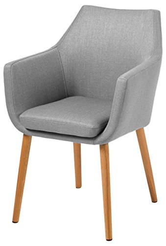 AC design furniture 60350 sillón Trine, 58 x 84 cm, funda de asiento de/la parte de la espalda de tela de Corsica, de colour gris