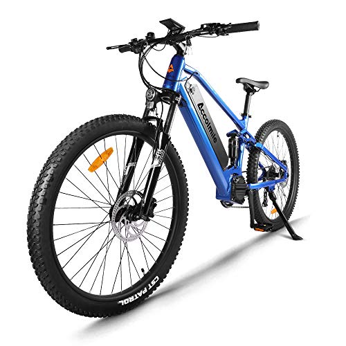 Accolmile Bicicleta de montaña eléctrica de 27,5 Pulgadas, Motor Central eléctrico BAFANG 48V 750W, con batería de Litio actualizado de 17,5 Ah, Shimano 9